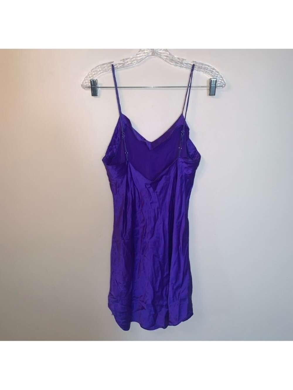 Vintage Purple Chemise 100% Silk - Picture 7 of 9